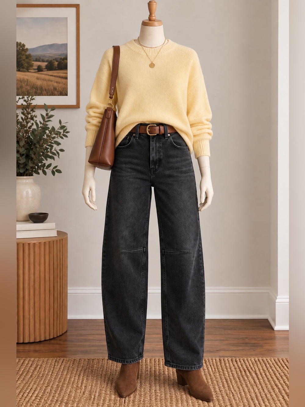 Madewell The Darted Barrel Leg Jean Womens size 23 Black